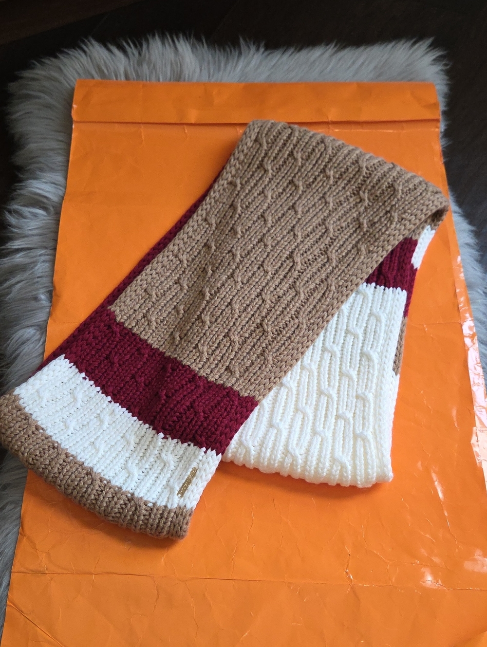 Michael Michael Kors Cable Knit  Infinity Colorblock Scarf